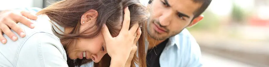 student comforting another student