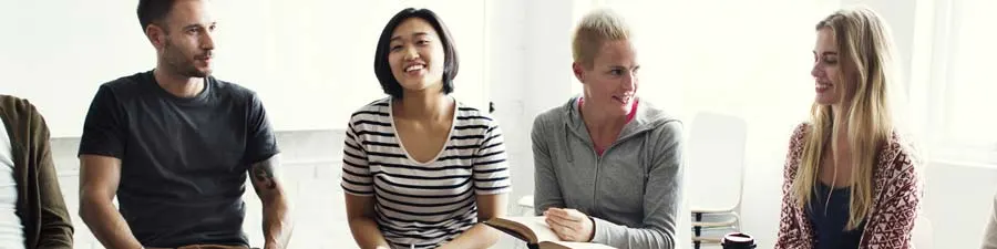students helping other students with addiction recovery